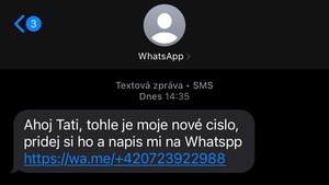 1_PČR: podvodná sms - ahoj tati
